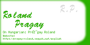 roland pragay business card